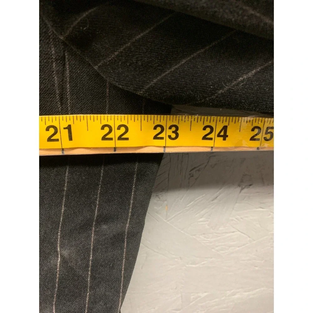Michael Brandon Men’s XL 44 Black Pinstripe Corduroy Blazer Jacket Lined‎ Formal